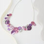 Hammered Purple Four Tone Statement Necklace, thumbnail 1 of 6