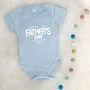 Happy 1st Father's Day Badge Babygrow, thumbnail 3 of 9