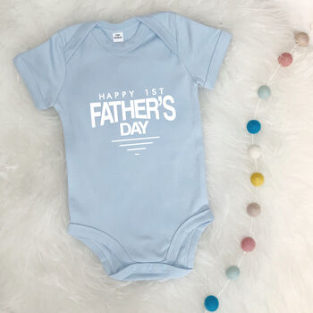 Happy 1st Father's Day Badge Babygrow, 3 of 9