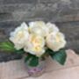 Cream Peony Artificial Silk Flower Arrangement Mothers Day Gift, thumbnail 5 of 6