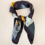 Yellow Patchwork Horse Print Scarf, thumbnail 2 of 4