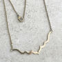 Fair Trade Handmade Minimalist Brass Clavicle Necklace, thumbnail 5 of 11