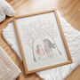 Magical Unicorn Children's Art Print, thumbnail 1 of 4