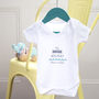 'My First Holiday' Personalised Babygrow, thumbnail 1 of 3