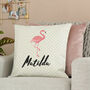 Personalised Flamingo Cushion, thumbnail 1 of 2