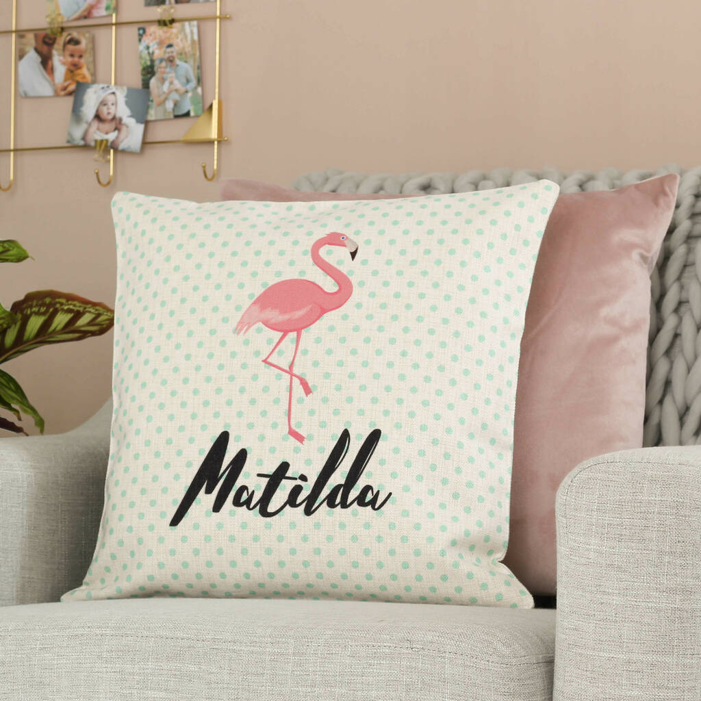 Personalised Flamingo Cushion, 1 of 2