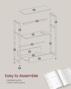 Slim Side Table Charging Station Rack, 7 of 8