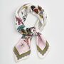 Fairy Tale Luxury Narrative Pink Silk Square Scarf, thumbnail 1 of 3