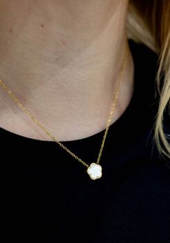 Flower Necklace In Mother Of Pearl, 2 of 3