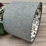 Bronte Roan Blue Tweed Floral Lined Lampshades, thumbnail 1 of 11