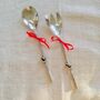 Large Twisted Silver Salad Servers ~ Boxed, thumbnail 7 of 7