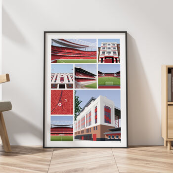 Arsenal Fc Views Of Highbury And The Emirates Poster, 4 of 8