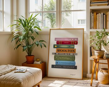 Liverpool Book Stack Art Print, 6 of 6