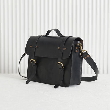Personalised Leather Laptop Bag With Lifetime Guarantee, 6 of 9