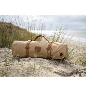 Waxed Canvas And Leather Picnic Rug With Strap, 2 of 4