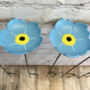 Set Of Two Cast Iron Forget Me Not Bird Feeder Dishes, thumbnail 4 of 5