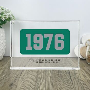 Personalised Year Milestone Giant Crystal Block | Birthday Or Anniversary Gift, 5 of 10