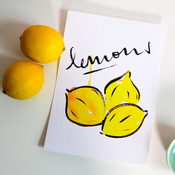 'Lemon' Illustrated Wall Art Print, 3 of 7