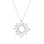Sun Sunburst Molten Sterling Silver Pendant Necklace, thumbnail 6 of 10