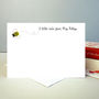 Set Of 12 Personalised Notecards With Bee, thumbnail 2 of 2