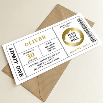 Personalised Concert Ticket Scratch And Reveal, 5 of 7
