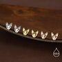 Sphynx Cat Stud Earrings In Sterling Silver, thumbnail 3 of 11