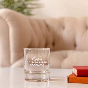 Personalised Engraved Glass Tumbler, Custom Cocktail Glass Gift For Friends, 4 of 9