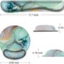 Green Marble Keyboard And Mouse Wrist Rest Pad Set, thumbnail 5 of 6