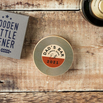 Personalised Wooden Record Bottle Opener, 2 of 2