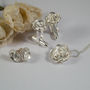 Sterling Silver Rose Ear Studs, thumbnail 8 of 9