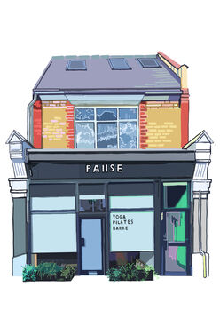 Pause Yoga, Francis Road, Leyton, East London Illustration Art Print, 2 of 2