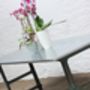 Saunders Zinc Table With Vintage Workbench Legs, thumbnail 3 of 7