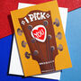I Pick You Guitar Anniversary And Valentines Card, thumbnail 1 of 4