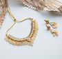 Raha Nude Peach, Gold Plated, Kundan Jewellery Set, thumbnail 1 of 7