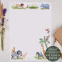 A4 Letter Writing Paper With Safari Animals In Jungle, thumbnail 1 of 4