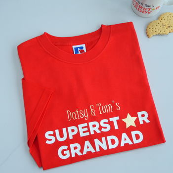 Personalised Superstar Daddy T Shirt, 3 of 12