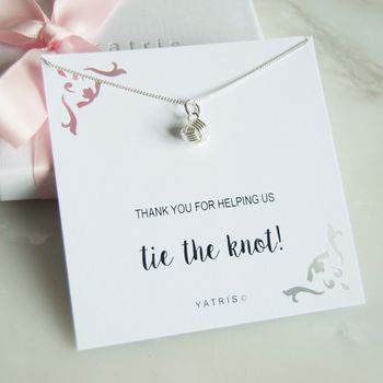 Tie The Knot Bridesmaid Necklace, 4 of 8
