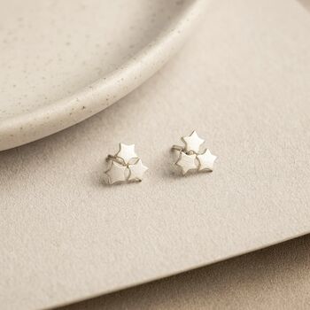 60th Birthday Sterling Silver Star Stud Earrings, 2 of 7
