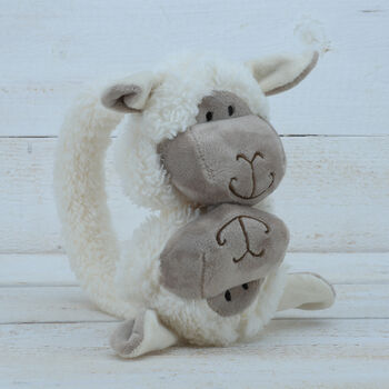 Sheep Hand Muff And Earmuffs With Engraved Heart, 3 of 5