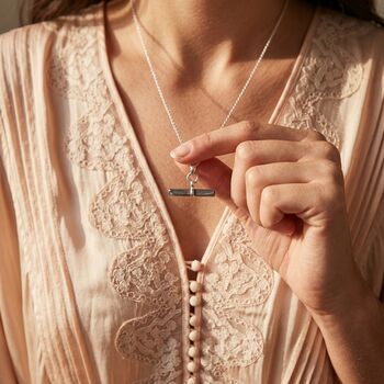 Labradorite T Bar Sterling Silver Necklace, 3 of 7
