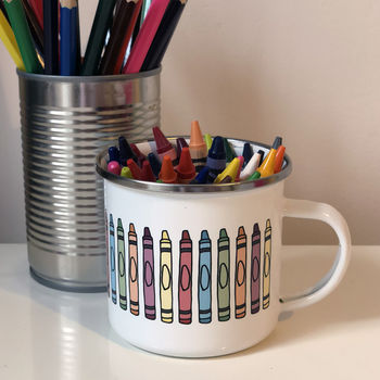 Children's Personalised Crayon Enamel Pot, 4 of 5