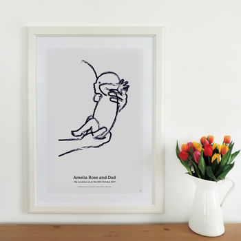 'The Big Love' Personalised Scale Premature Baby Print, 3 of 4