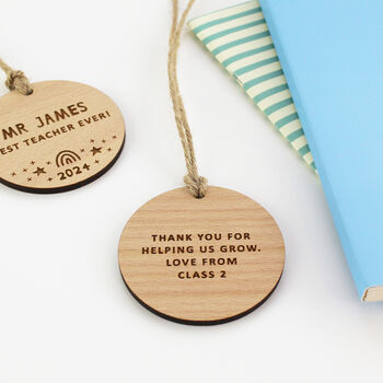 Personalised Teacher Gift Tag Decoration, 5 of 6