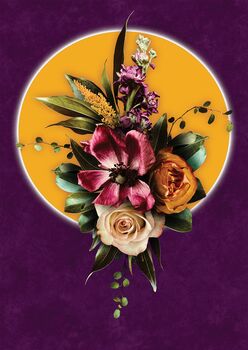 Golden Tapestry – Bold Botanical Floral Art Print, 7 of 7