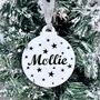 Personalised Christmas Tree Bauble With Stars, thumbnail 3 of 5