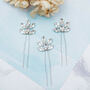 Set Of Three Sparkling Diamante Hair Pins, thumbnail 2 of 4