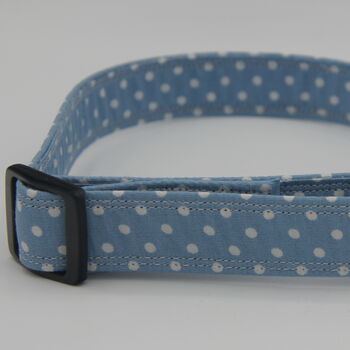 Light Blue Polkadot Dog Collar, 9 of 12