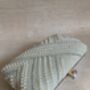 Pearl Cream Rectangular Handcrafted Clutch Bag, thumbnail 3 of 10