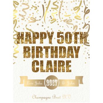 Personalised 50th Birthday Champagne Gift, 3 of 6