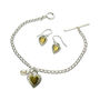 Silver And Gold Vermeil Heart Earrings, thumbnail 4 of 6